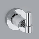 Chrome Finish Contemporary Style Brass Robe Hooks