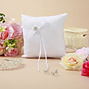 Pretty Wedding Ring Pillow Coverd With Lace