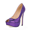 Pompes magnifiques similicuir talon aiguille peep toe / Fête / Soirée Chaussures