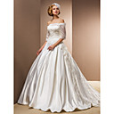 Ball Gown Sweep/Brush Train Wedding Dress With Removable Straps