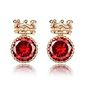 Unique 18K Gold Plated CZ Cubic Zirconia Earring(More Colors)