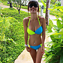 Women's Sexy Halter Contrast Color Underwire Padded Bikini