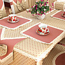 Classic Multi-color Jacquard Floral Polyester Cotton Blend Table Cloths