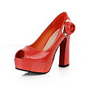 Kunstleer Chunky Heel pompen met bloem partij / avond schoenen (meer kleuren)