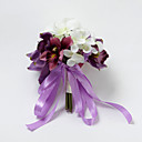 Pretty Satin Rose Round Shape Wedding Bridal Bouquet