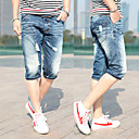 Men's Distressed Acid Wash Jeans Short