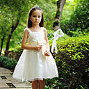cinghie dolci raso / sposa / sera abito da ragazza di fiore di Tulle