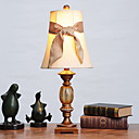 60W rustieke tafel licht met stoffen kap en Resin kandelaar