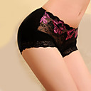 Women's Middle Rise Lace Hollow Flower Panties(Waist:60-77cm,Hip:95cm)
