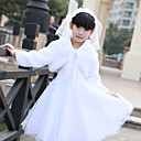 Niña de las flores de la noche de piel sintética / Vestido de novia chaqueta / abrigo