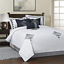 3PCS Satin Embroidery Cotton Duvet Cover Set
