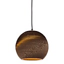 25W Rustic Pendant Light with Globe Paper Shade