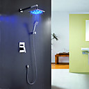 Sprinkle® - シャワーバス水栓 シングルレバー 壁式 8inchシャワーヘット付 LED式