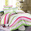 3PCS Floral Pattern Quilted Cotton Full Duvet Cover Set