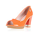 Leatherette Chunky Heel Peep Toe / Pumps Party / Evening Shoes (More Colors)