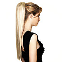 Haut Grade synthétique longue queue de cheval blonde droite