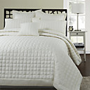 5PCS Classic Solid Quilted Polyester Duvet Cover Set
