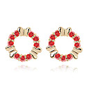 Charming Round 18K Gold Plated CZ Cubic Zirconia Earring(More Colors)