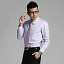 Men 's Mature Purple Shirt Collar Men Work Long Shirts
