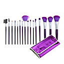 Trendy Purple Makeup Brushes (16 Pcs)