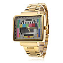 Unisex Alloy Analog Quartz Wrist Watch (Gold)