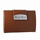 Personnalisé Porte-carte de visite avec Brown recouvert de similicuir