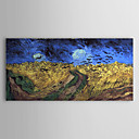 Beroemde olieverf Korenveld-met-kraaien van Van Gogh