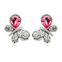 Lovely Butterfly Crystal Stud Earrings(More Colors)
