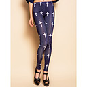 TS Cross Print Elastic Waistband Leggings