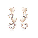 Fashion Alloy Heart Cut Crystal Stud Earring