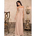 Sheath/Column Sweetheart Floor-length Chiffon Evening Dress With Criss Cross