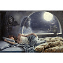 Printed Art People Night Voyage by Lucie Bilodeau