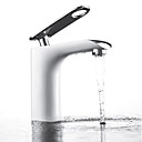 Painting Finish White Color Brass Bathroom Sink Faucet