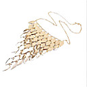 Women's Fashion Short Leaves Tassel Necklace