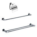 Chrome Finition Sets Accessoires salle de bains (Inclure les porte-rouleaux WC, 2 porte-serviettes - Laiton)
