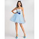 Ball Gown Sweetheart Short/Mini Tulle And Satin Cocktail Dress
