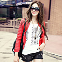 Fashion Long Sleeve Collarless PU Casual/Party Jacket(More Colors)