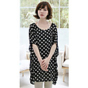 Women's Plus Size Dots Print T-Shirt(Length:75cm)