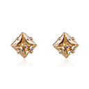 Gorgeous Yellow Alloy Crystal Earrings