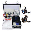 2 Guns kit de tatouage avec Mini Power and Ink 7Pcs