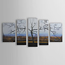Hand-painted Landscape Oil Painting with Stretched Frame - Set of 5