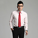 Men 's Business Mature Shirt Collar Men Work Pink Long Shirts