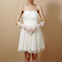 Delicate Net Fingertips Elbow Length Wedding Gloves With Sequins
