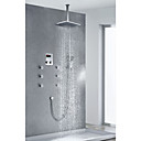 Contemporary Chrome thermostatique LCD robinet de douche avec 12 pouces de douche carrée + douchette