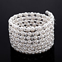 elegante dames 'strass Strand / tennis armband in witte parel