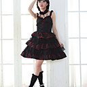 Sleeveless Short Black Cotton Gothic Lolita Jumper Skirt