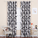 (Two Panels) Contemporary Jacquard Round Energy Saving Curtains