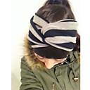 Women's Blue&White Stripe Wide Hair Band