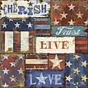 gedrukte kunst abstracte patriottische patchwork i door NBL studio