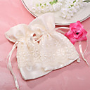 "Spring Flora" Silk Favor Pouches With Lace Covering (Set of 12)